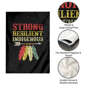 Native American Strong Resilient Indigenous Garden Flag Retro Vintage Feathers TS11 Print Your Wear
