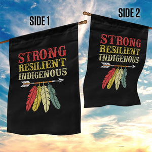 Native American Strong Resilient Indigenous Garden Flag Retro Vintage Feathers TS11 Print Your Wear