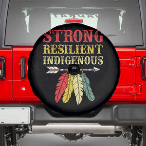 Native American Strong Resilient Indigenous Spare Tire Cover Retro Vintage Feathers TS11 Black Print Your Wear