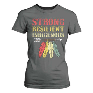 Native American Strong Resilient Indigenous T Shirt For Women Retro Vintage Feathers TS11 Dark Heather Print Your Wear