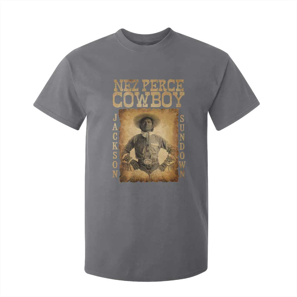 Nez Perce Cowboy Jackson Sundown T Shirt For Kid Native American Cowboy Western Country TS11 Charcoal Print Your Wear