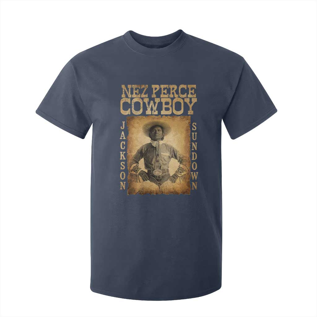 Nez Perce Cowboy Jackson Sundown T Shirt For Kid Native American Cowboy Western Country TS11 Navy Print Your Wear