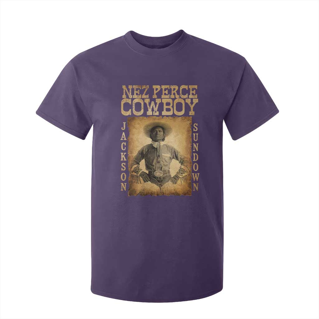 Nez Perce Cowboy Jackson Sundown T Shirt For Kid Native American Cowboy Western Country TS11 Purple Print Your Wear