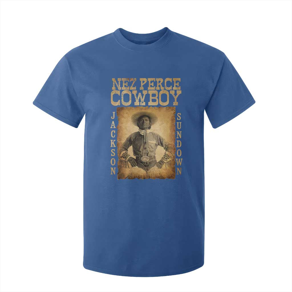 Nez Perce Cowboy Jackson Sundown T Shirt For Kid Native American Cowboy Western Country TS11 Royal Blue Print Your Wear