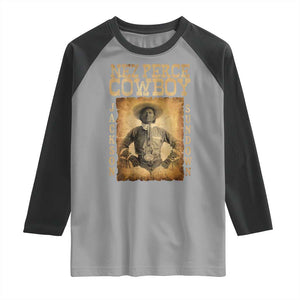 Nez Perce Cowboy Jackson Sundown Raglan Shirt Native American Cowboy Western Country TS11 Sport Gray Black Print Your Wear
