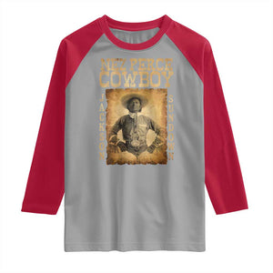 Nez Perce Cowboy Jackson Sundown Raglan Shirt Native American Cowboy Western Country TS11 Sport Gray Red Print Your Wear