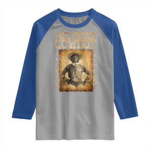 Nez Perce Cowboy Jackson Sundown Raglan Shirt Native American Cowboy Western Country TS11 Sport Gray Royal Print Your Wear