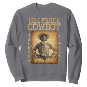 Nez Perce Cowboy Jackson Sundown Sweatshirt Native American Cowboy Western Country TS11 Charcoal Print Your Wear