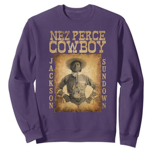 Nez Perce Cowboy Jackson Sundown Sweatshirt Native American Cowboy Western Country TS11 Purple Print Your Wear