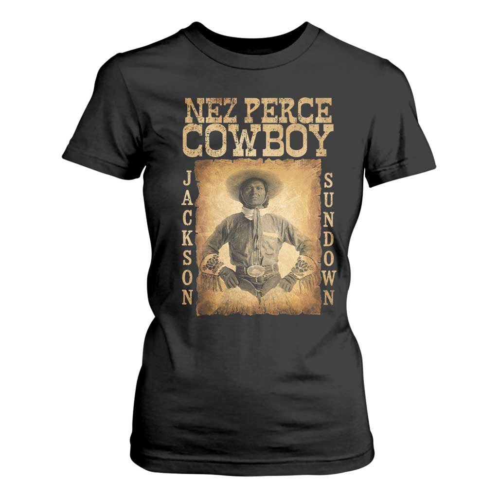 Nez Perce Cowboy Jackson Sundown T Shirt For Women Native American Cowboy Western Country TS11 Black Print Your Wear