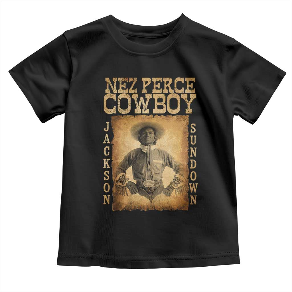 Nez Perce Cowboy Jackson Sundown Toddler T Shirt Native American Cowboy Western Country TS11 Black Print Your Wear
