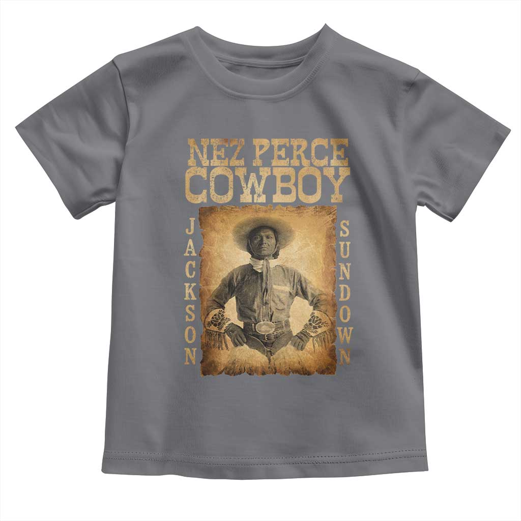Nez Perce Cowboy Jackson Sundown Toddler T Shirt Native American Cowboy Western Country TS11 Charcoal Print Your Wear