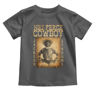 Nez Perce Cowboy Jackson Sundown Toddler T Shirt Native American Cowboy Western Country TS11 Dark Heather Print Your Wear