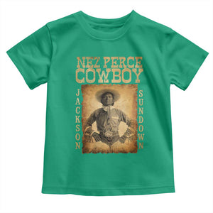 Nez Perce Cowboy Jackson Sundown Toddler T Shirt Native American Cowboy Western Country TS11 Irish Green Print Your Wear