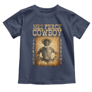 Nez Perce Cowboy Jackson Sundown Toddler T Shirt Native American Cowboy Western Country TS11 Navy Print Your Wear