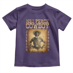 Nez Perce Cowboy Jackson Sundown Toddler T Shirt Native American Cowboy Western Country TS11 Purple Print Your Wear