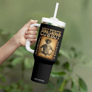 Nez Perce Cowboy Jackson Sundown Tumbler With Handle Native American Cowboy Western Country TS11 Print Your Wear