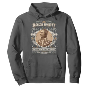 Jackson Sundown Hoodie Native American Cowboy Western Country TS11 Dark Heather Print Your Wear