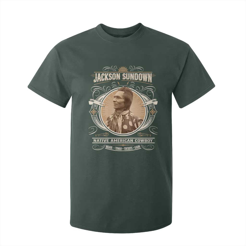 Jackson Sundown T Shirt For Kid Native American Cowboy Western Country TS11 Dark Forest Green Print Your Wear