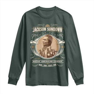 Jackson Sundown Long Sleeve Shirt Native American Cowboy Western Country TS11 Dark Forest Green Print Your Wear