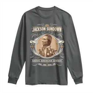 Jackson Sundown Long Sleeve Shirt Native American Cowboy Western Country TS11 Dark Heather Print Your Wear
