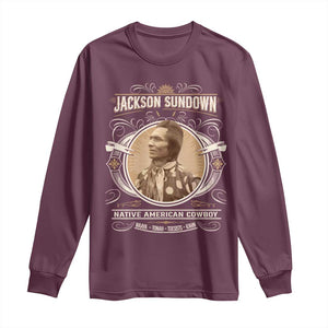 Jackson Sundown Long Sleeve Shirt Native American Cowboy Western Country TS11 Maroon Print Your Wear