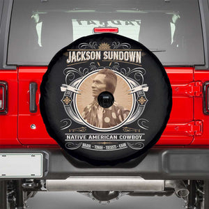 Jackson Sundown Spare Tire Cover Native American Cowboy Western Country TS11 Black Print Your Wear
