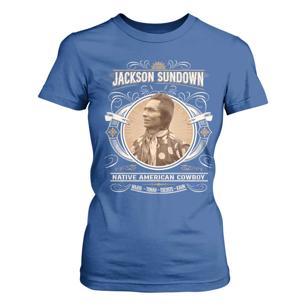 Jackson Sundown T Shirt For Women Native American Cowboy Western Country TS11 Royal Blue Print Your Wear