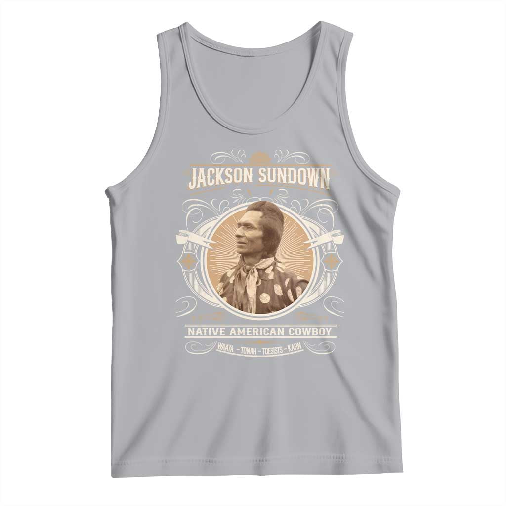 Jackson Sundown Tank Top Native American Cowboy Western Country TS11 Athletic Heather Print Your Wear