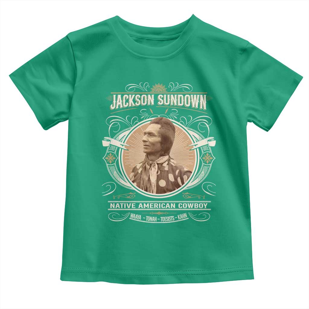 Jackson Sundown Toddler T Shirt Native American Cowboy Western Country TS11 Irish Green Print Your Wear