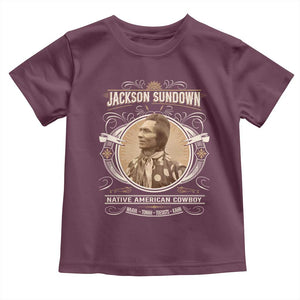 Jackson Sundown Toddler T Shirt Native American Cowboy Western Country TS11 Maroon Print Your Wear