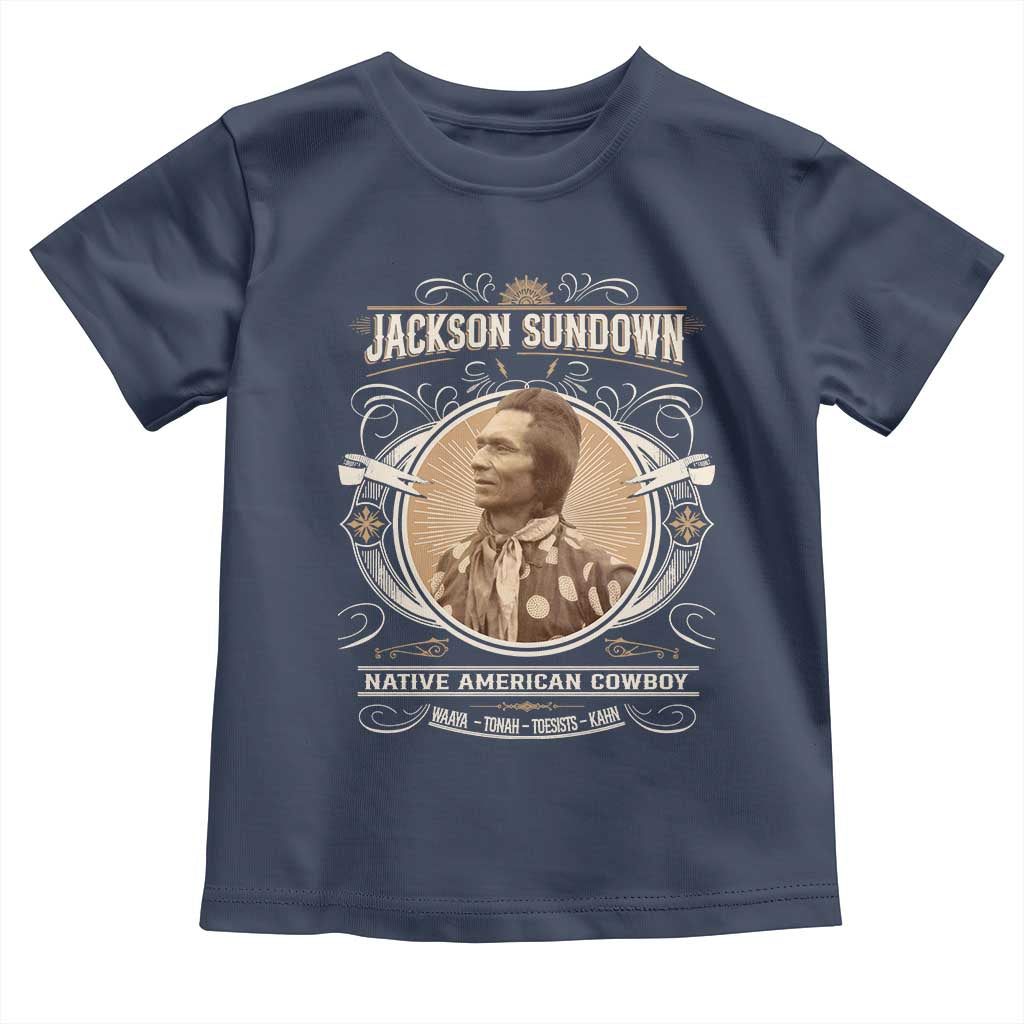 Jackson Sundown Toddler T Shirt Native American Cowboy Western Country TS11 Navy Print Your Wear
