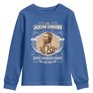 Jackson Sundown Youth Sweatshirt Native American Cowboy Western Country TS11 Royal Blue Print Your Wear