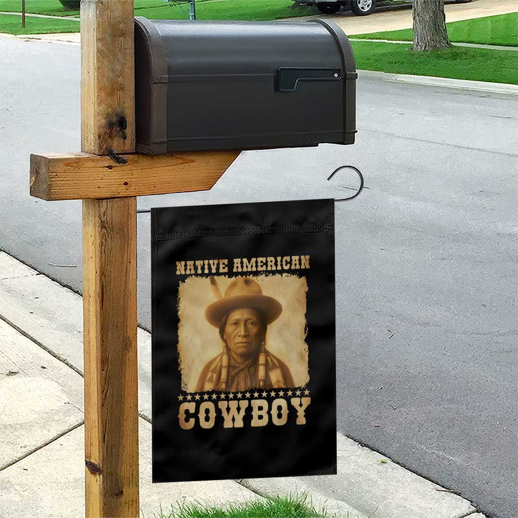 Native American Cowboy Garden Flag Vintage Western Country Portrait TS11 Print Your Wear