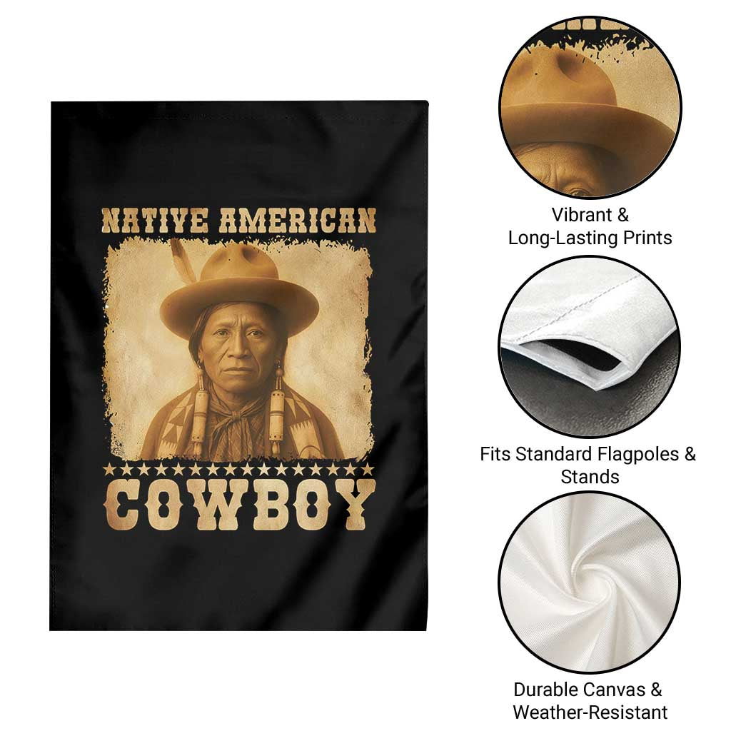 Native American Cowboy Garden Flag Vintage Western Country Portrait TS11 Print Your Wear