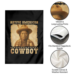 Native American Cowboy Garden Flag Vintage Western Country Portrait TS11 Print Your Wear