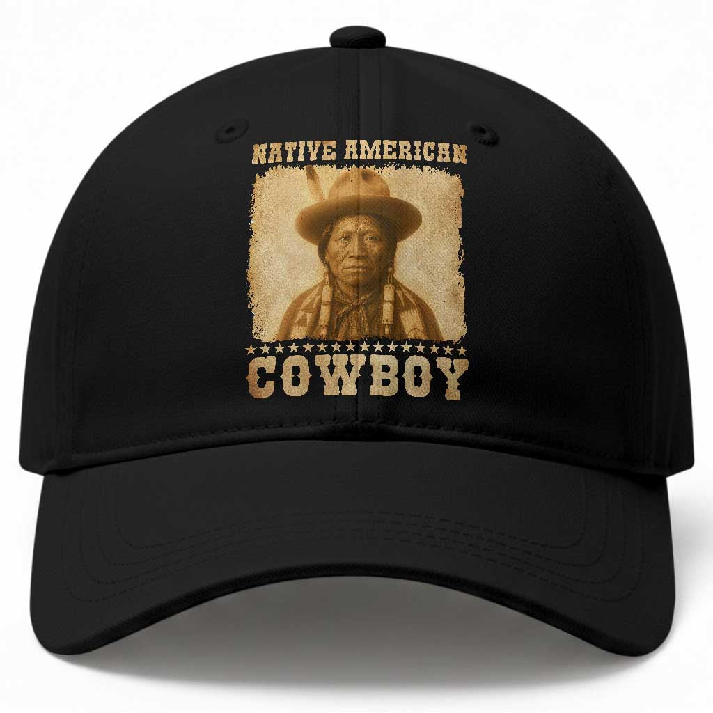 Native American Cowboy Baseball Cap Vintage Western Country Portrait