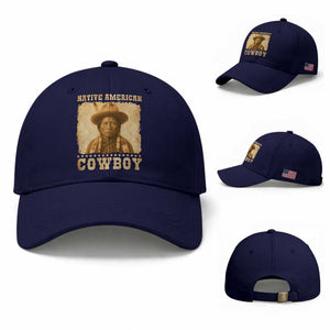 Native American Cowboy Baseball Cap Vintage Western Country Portrait