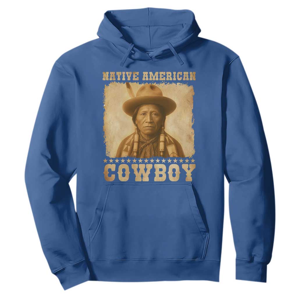 Native American Cowboy Hoodie Vintage Western Country Portrait TS11 Royal Blue Print Your Wear