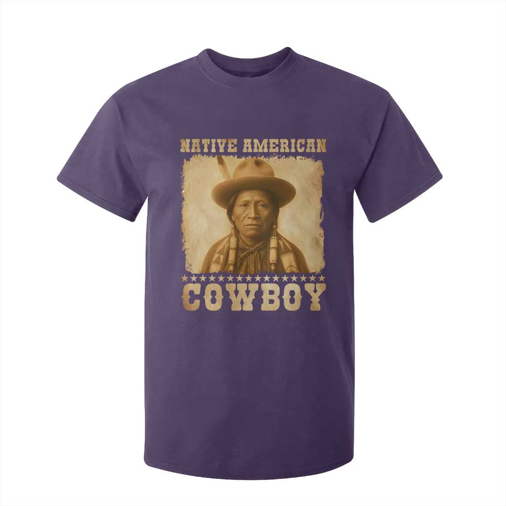 Native American Cowboy T Shirt For Kid Vintage Western Country Portrait TS11 Purple Print Your Wear