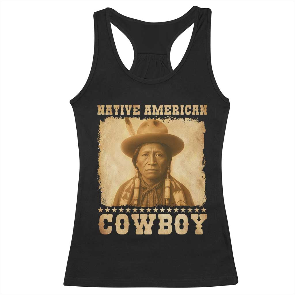 Native American Cowboy Racerback Tank Top Vintage Western Country Portrait TS11 Black Print Your Wear