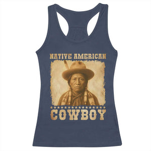 Native American Cowboy Racerback Tank Top Vintage Western Country Portrait TS11 Navy Print Your Wear
