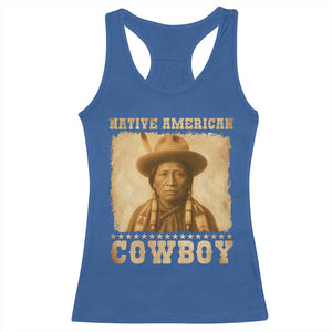 Native American Cowboy Racerback Tank Top Vintage Western Country Portrait TS11 Royal Blue Print Your Wear