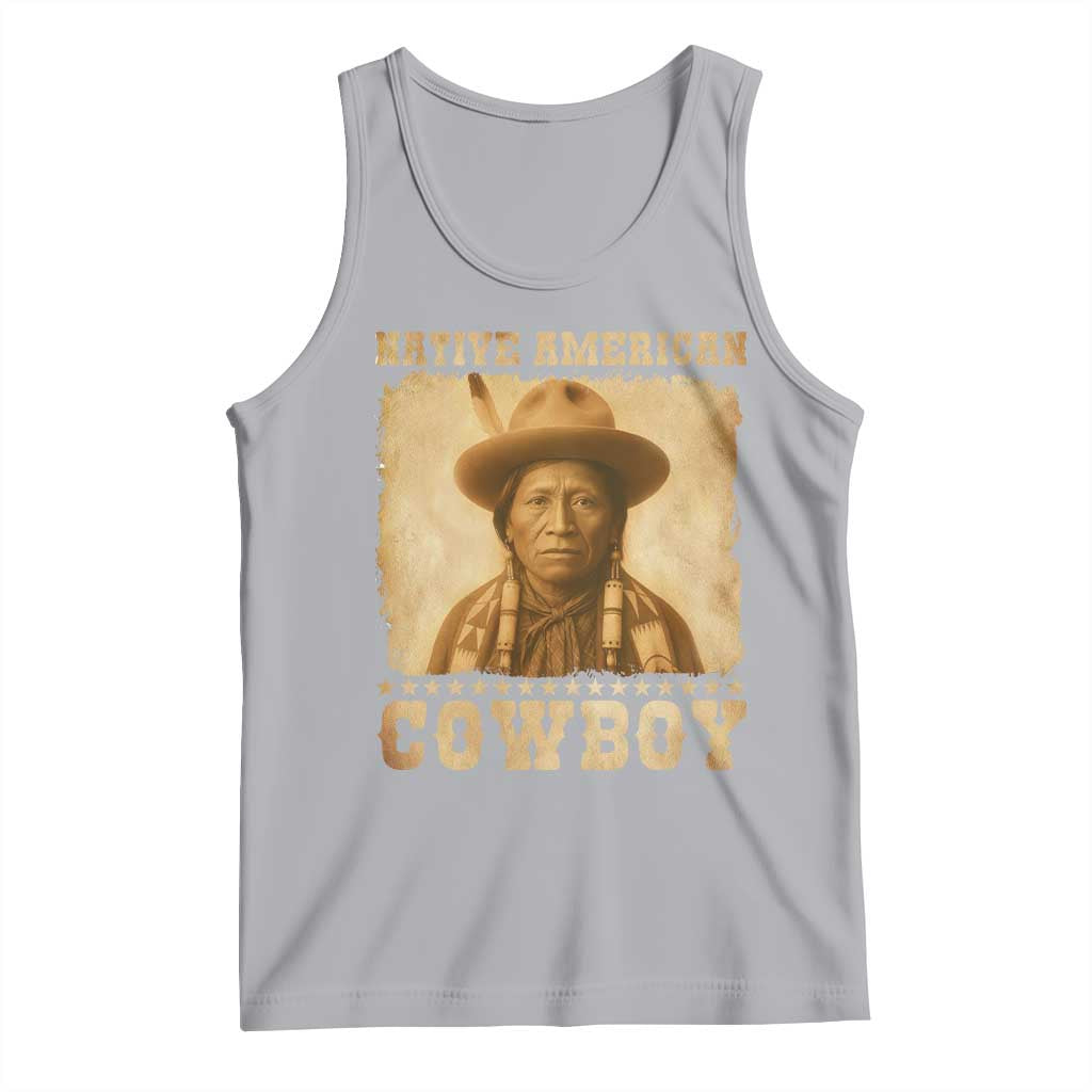 Native American Cowboy Tank Top Vintage Western Country Portrait TS11 Athletic Heather Print Your Wear