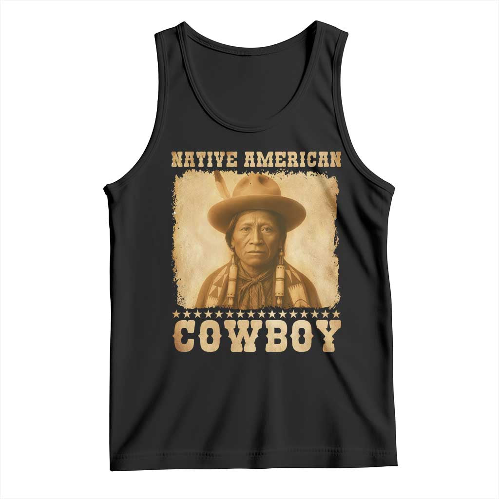 Native American Cowboy Tank Top Vintage Western Country Portrait TS11 Black Print Your Wear