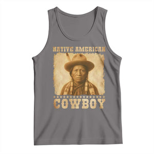 Native American Cowboy Tank Top Vintage Western Country Portrait TS11 Deep Heather Print Your Wear