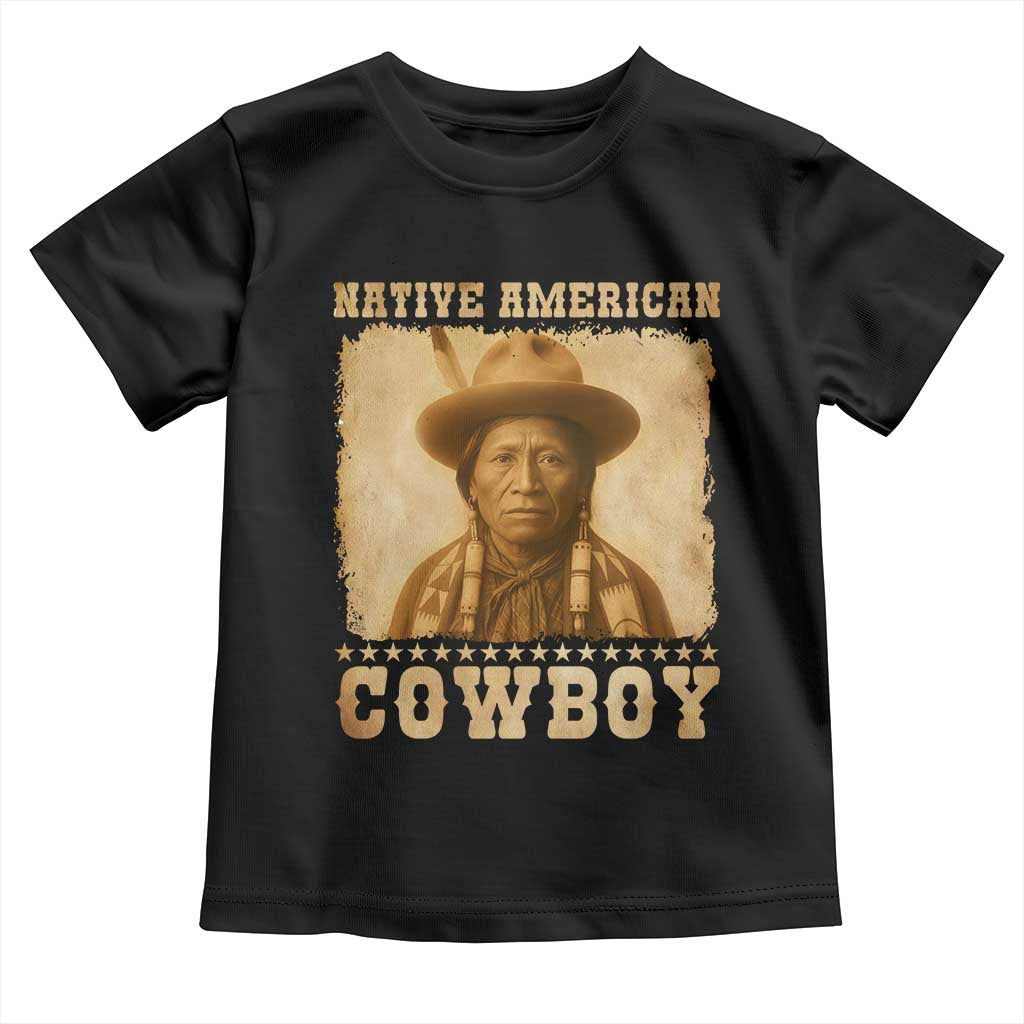 Native American Cowboy Toddler T Shirt Vintage Western Country Portrait TS11 Black Print Your Wear