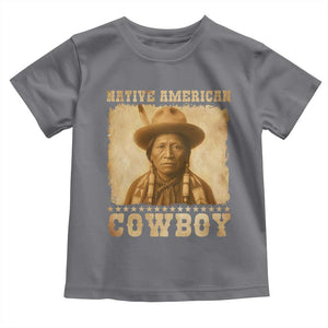Native American Cowboy Toddler T Shirt Vintage Western Country Portrait TS11 Charcoal Print Your Wear