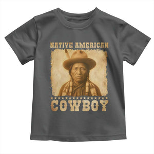 Native American Cowboy Toddler T Shirt Vintage Western Country Portrait TS11 Dark Heather Print Your Wear