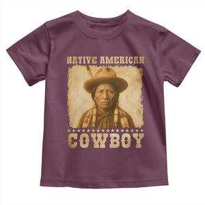 Native American Cowboy Toddler T Shirt Vintage Western Country Portrait TS11 Maroon Print Your Wear